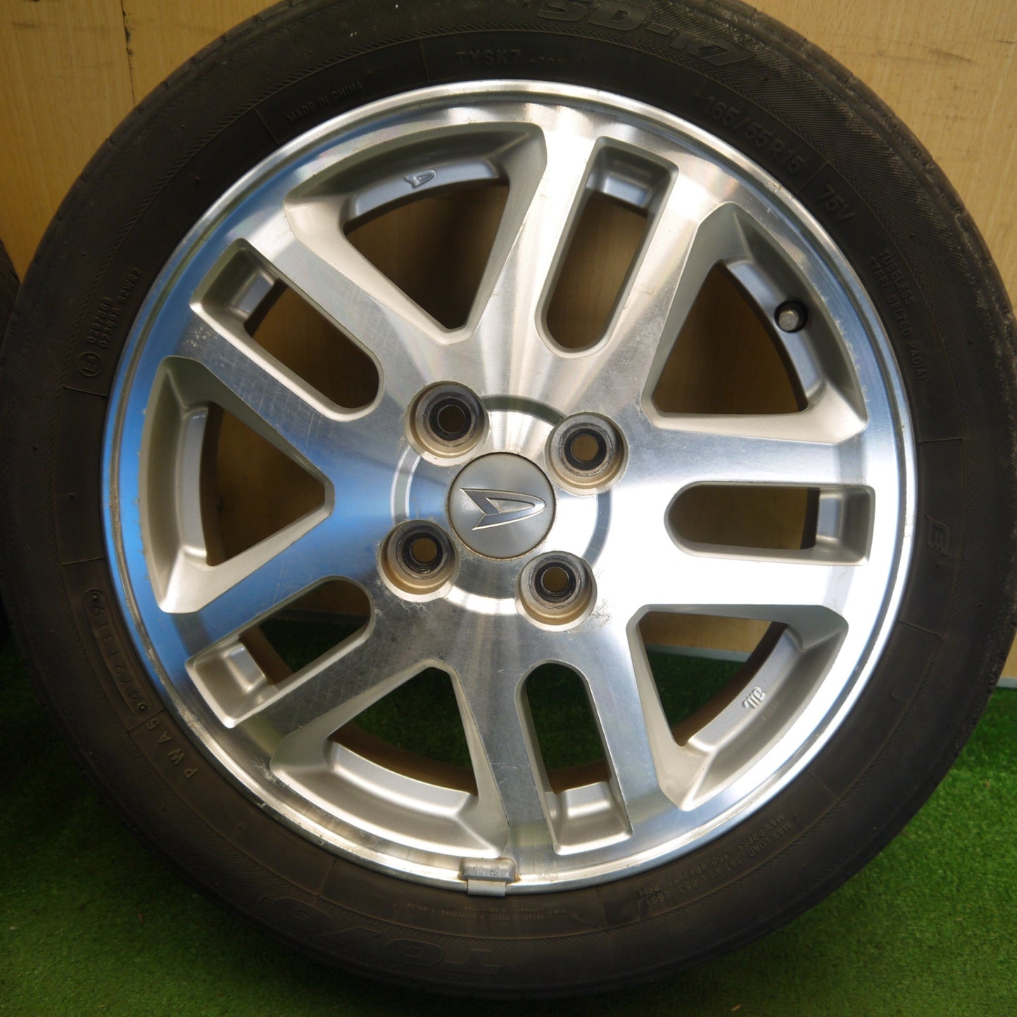 4本価格◎ダイハツ ムーヴ タント カスタム 等 純正 165/55R15 トーヨー SD-K7 15インチ PCD100/4H◎6070702Hノ