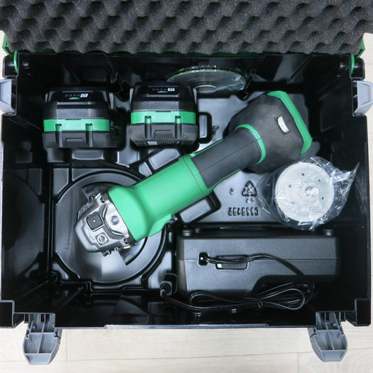 [送料無料] 美品!バッテリー2個◆ハイコーキ 100mm コードレス ディスク グラインダ DC 36V G3610DC 2XPZ 充電器 ケース付き HiKOKI 電動工具◆