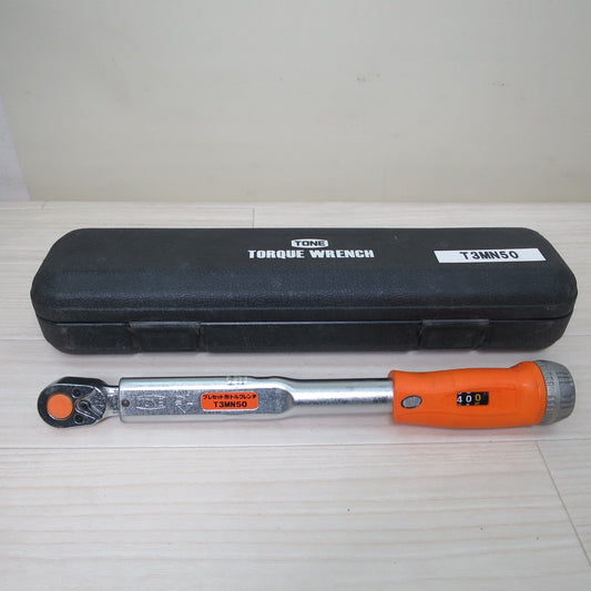 [送料無料] ☆TONE プレセット 型 トルク レンチ T3MN50 工具 組立 整備 点検 ラチェット トネ③☆
