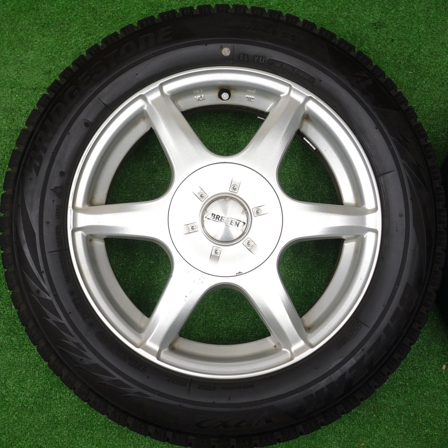 バリ溝！22年！8.5分★スタッドレス 175/65R15 ブリヂストン ブリザック VRX2 社外 アルミ BREMEN ブレーメン 15インチ PCD 100 114.3/4H マルチ★5121409KTス