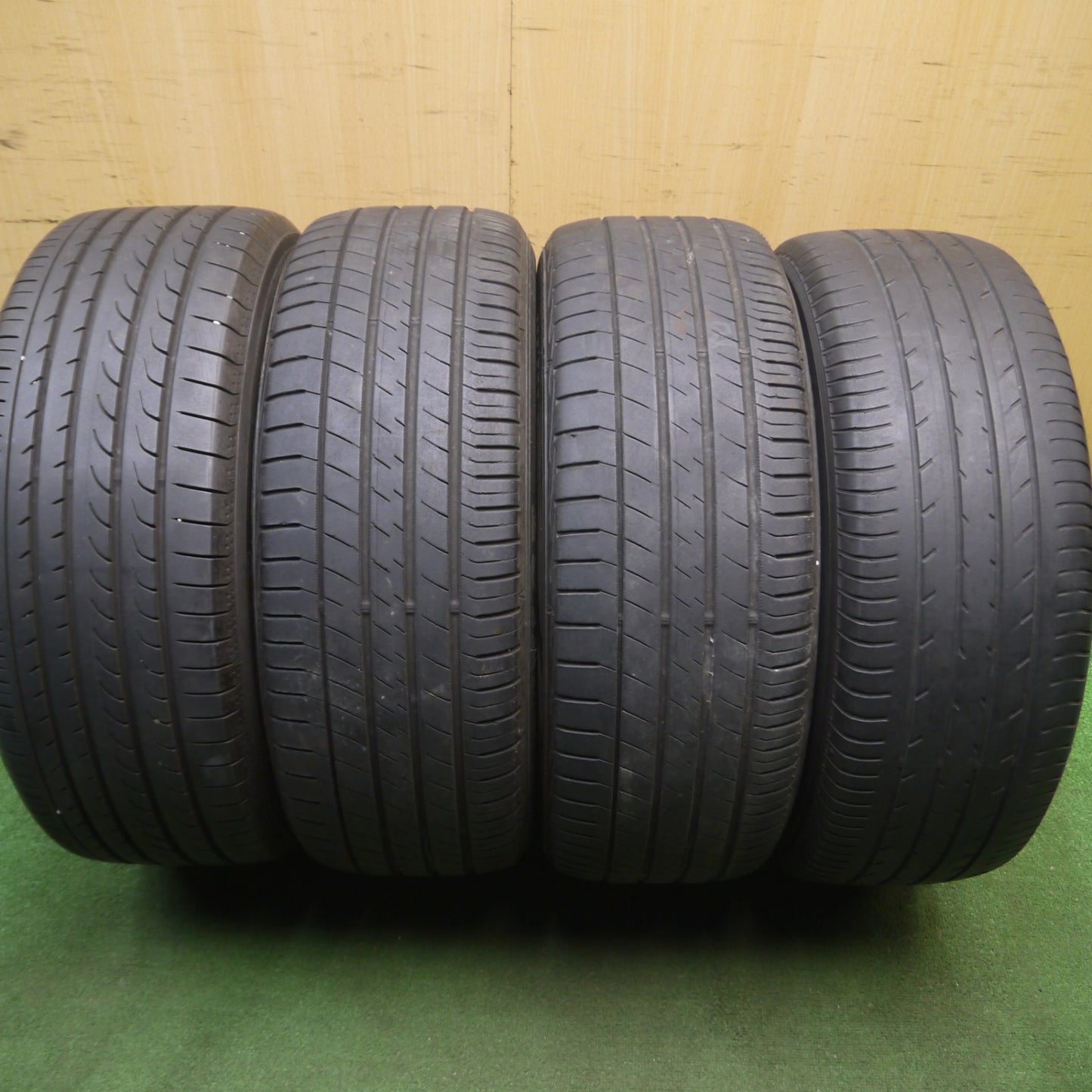 [送料無料] バリ溝！9分★スバル XV 純正 225/55R17 ヨコハマ ブルーアース RV-02 ダンロップ LE MANS V 17インチ PCD100/5H★5022811Hノ