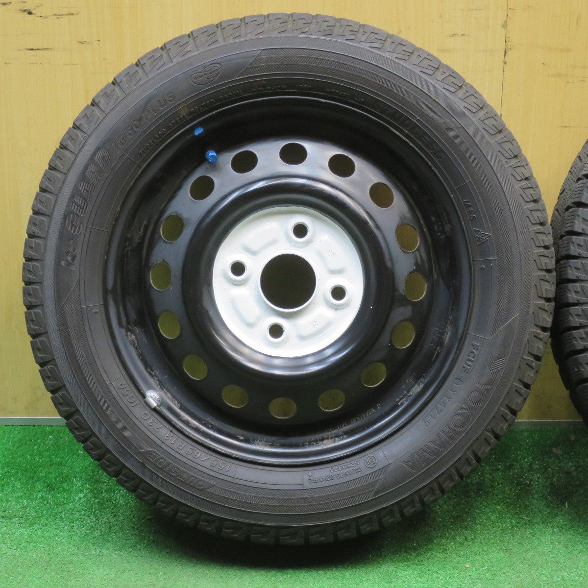 バリ溝！9.5分以上★スタッドレス 155/65R13 ヨコハマ アイスガード iG50 プラス スチール ホイール 13インチ PCD100/4H★6032201NJス