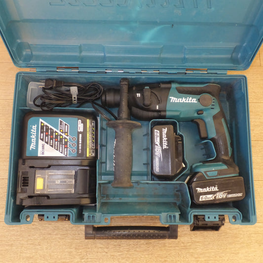 [送料無料] ★マキタ makita 16mm 充電式ハンマドリル HR165DZK　バッテリ BL1860B 2個　充電器 DC18RC T　セット★