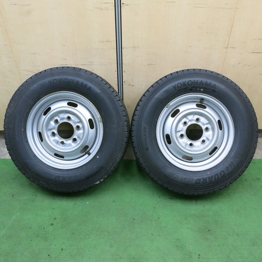 タイヤほぼ未使用！23年！キレイ！2本★スタッドレス 195/80R15 103/101L ヨコハマ アイスガード iG91 スチール ホイール 15インチ PCD139.7/6H★5050201ナス