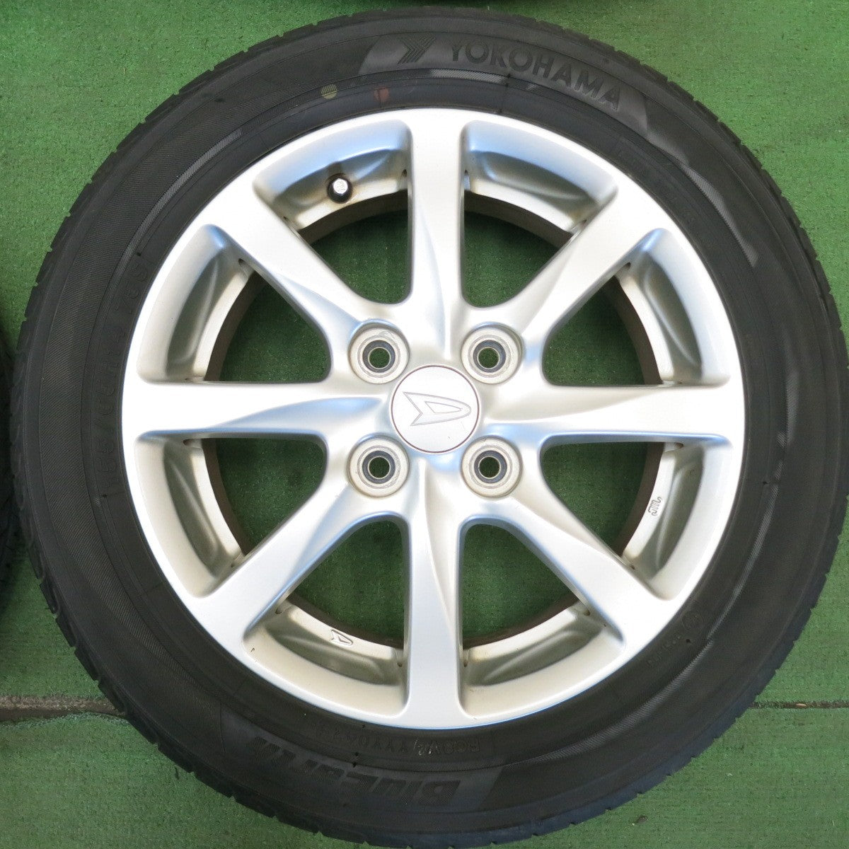バリ溝！25年！8.5分◎ダイハツ タント ムーヴ 純正 155/65R14 ヨコハマ ブルーアース AE01 14インチ PCD100/4H◎6071602HAノ
