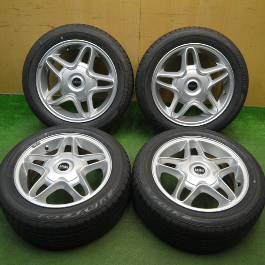 バリ溝！9.5分以上★MINI ミニ クーパー S R55 R56 純正 195/55R16 ブリヂストン プレイズ PX 16インチ PCD100/4H★6012703Hノ