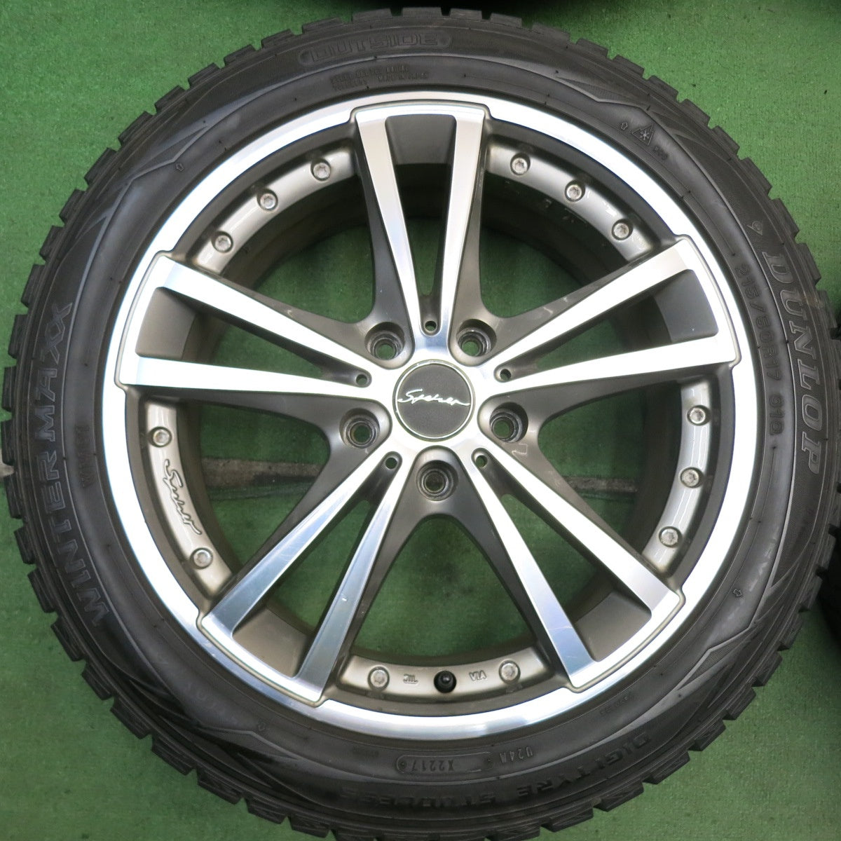 バリ溝！8.5分◎スタッドレス 215/50R17 ダンロップ ウインターマックス WM01 STEINER シュタイナー 17インチ PCD114.3/5H◎6071206HAス