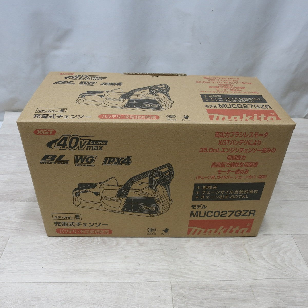 [送料無料] 未使用◆マキタ 充電式 350mm チェンソー 40V MUC027GZR 本体のみ チェーンソー 切断機 赤 電動 工具◆