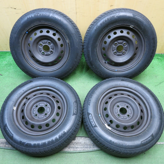 キレイ！22年★185/70R14 ミネルバ オールシーズン マスター スチール ホイール 14インチ PCD100/4H★5100405HAノ