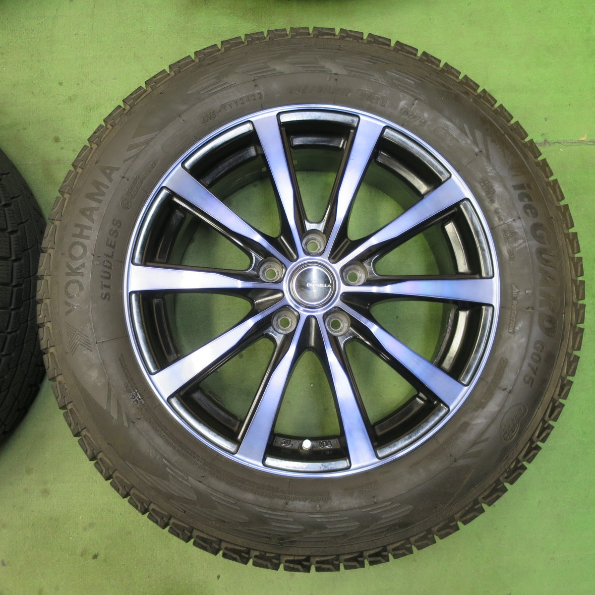 バリ溝！22年！キレイ！9分★スタッドレス 225/65R17 ヨコハマ アイスガード G075 DIANELLA ディアネラ 17インチ PCD114.3/5H★5090301TTス