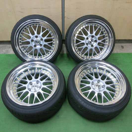 [送料無料] バリ溝！21年！キレイ！9.5分★WORK MEISTER M1 GMST/M1 225/35R18 235/40R18 ケンダ ラジアル カイザー ワーク 18インチ PCD114.3/5H★4110101ナノ