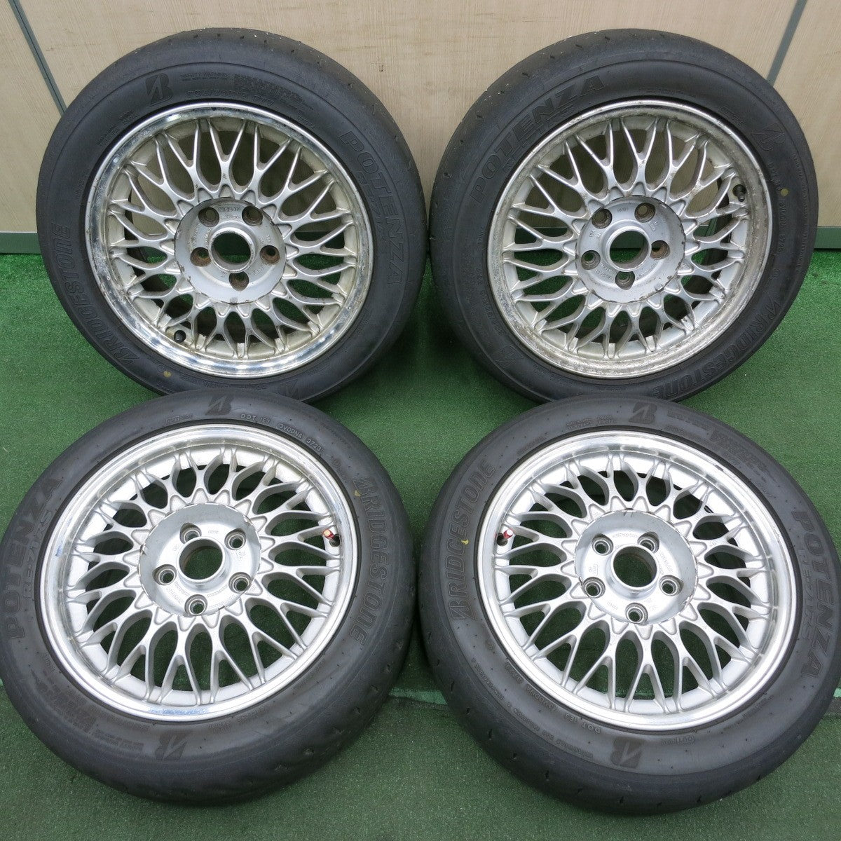 *送料無料* 4本価格！23年★日産 セドリック 純正 BBS CG19 205/50R16 ブリヂストン ポテンザ RE-71RS 16インチ PCD114.3/5H★4042801HAノ