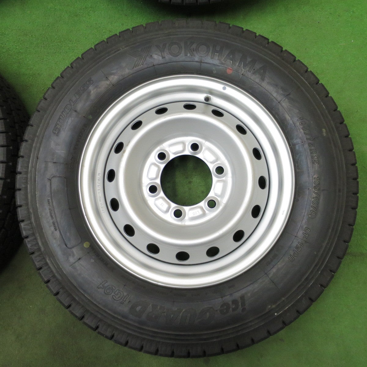 未使用★スタッドレス 195/75R15 109/107L 12PR ヨコハマ アイスガード iG91 スチール ホイール 15インチ PCD139.7/6H★6030901ナス