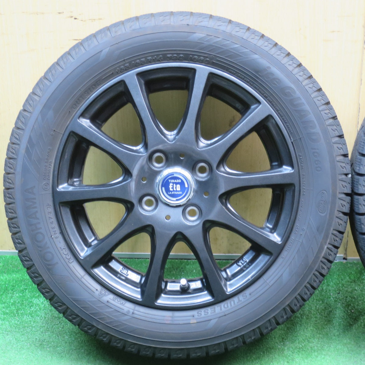 バリ溝！23年！キレイ！9.5分★スタッドレス 165/65R14 ヨコハマ アイスガード iG60 TIRADO Eta LA STRADA 阿部商会 14インチ ハスラー ソリオ 等 PCD100/4H★6051502NJス
