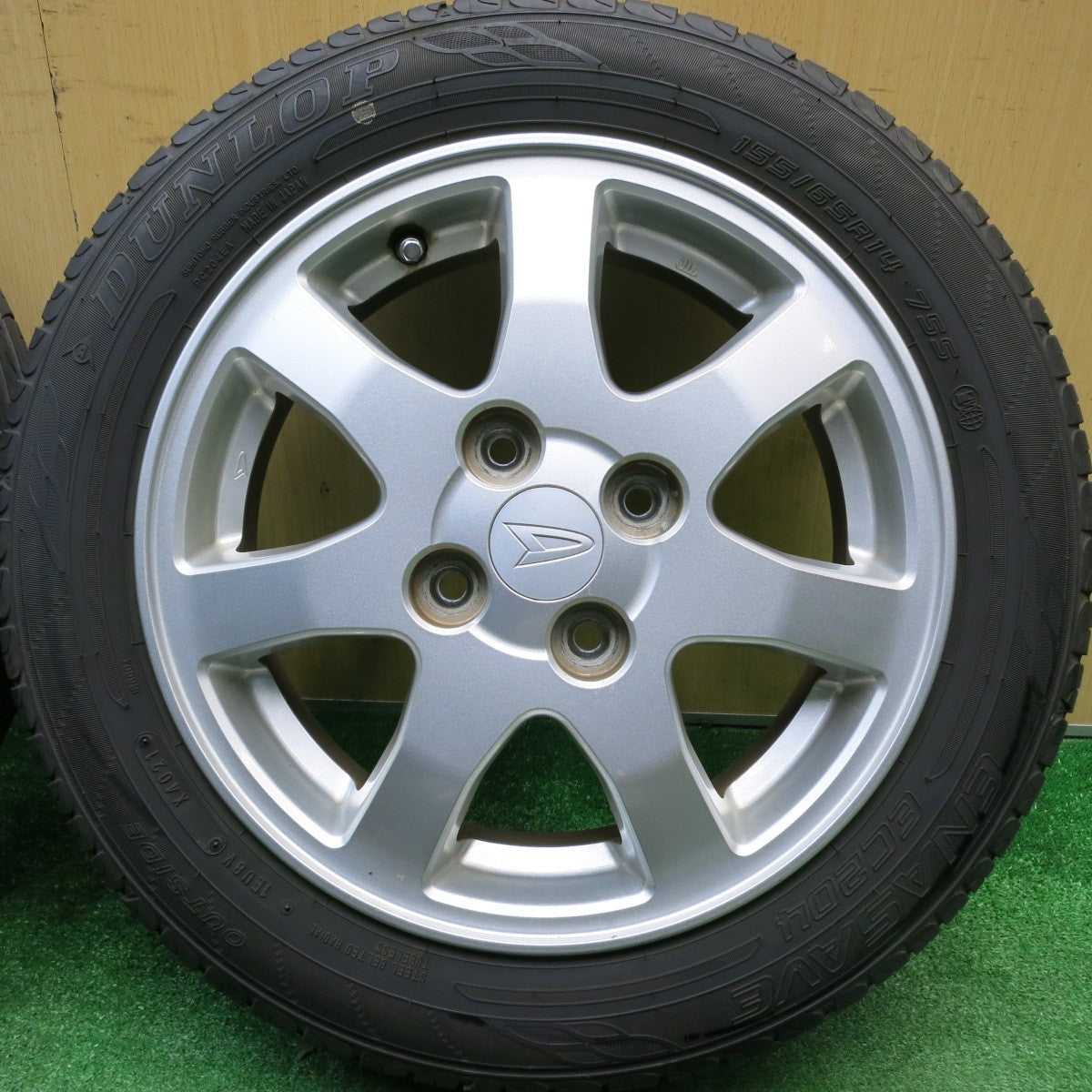 バリ溝！21年！8.5分★ダイハツ タント ムーヴ 等 純正 155/65R14 ダンロップ エナセーブ EC204 EC203 14インチ PCD100/4H★5121805HAノ