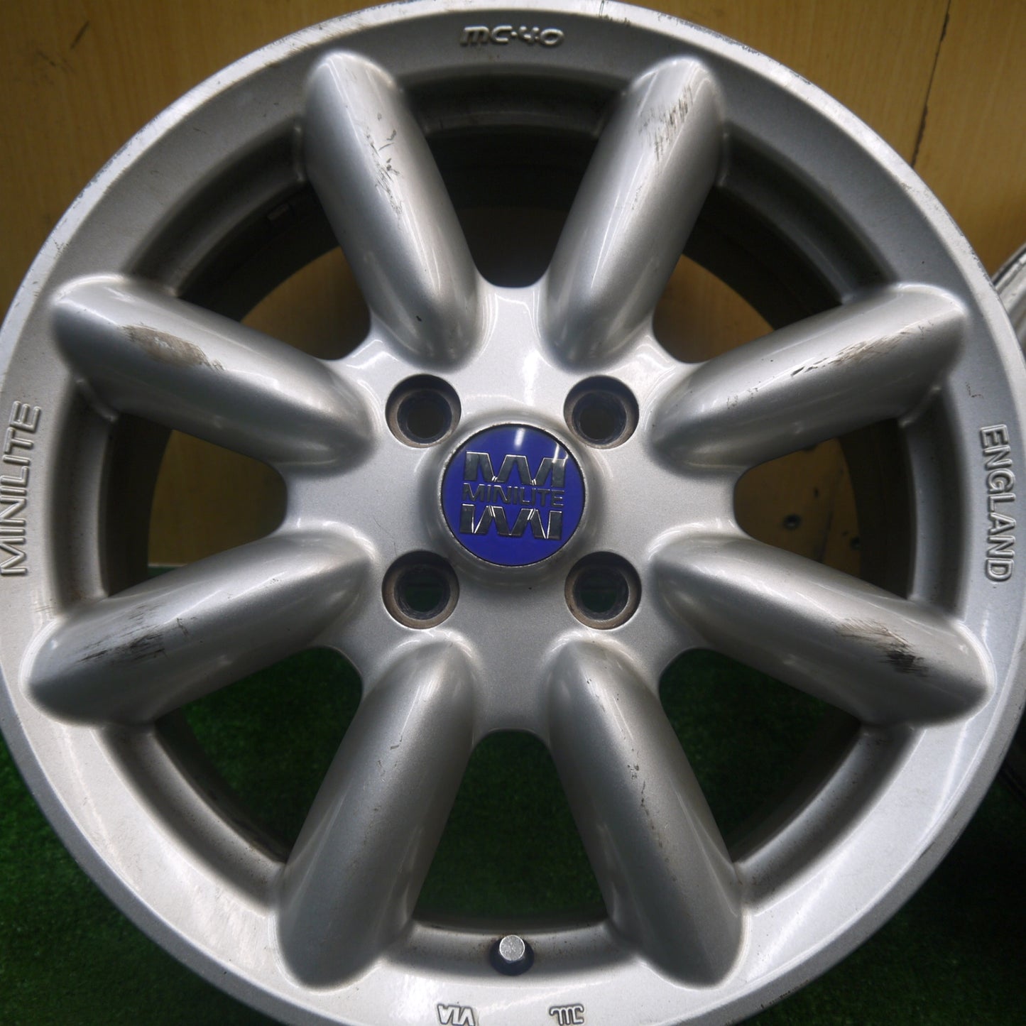 4本価格★MINILITE MC-40 ミニライト 15インチ ホイール 15×6J MC40 PCD100/4H★6010908Hホ