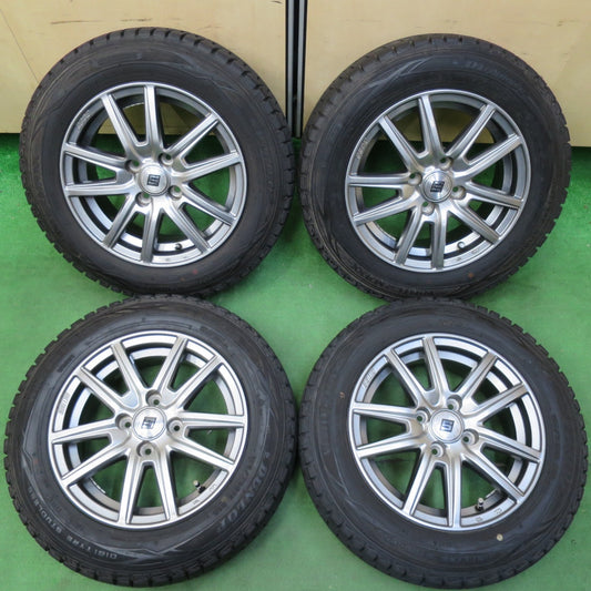 [送料無料] タイヤほぼ未使用！キレイ★スタッドレス 165/70R14 ダンロップ ウインターマックス WM01 SEIN ザイン 14インチ PCD100/4H★4093011イス