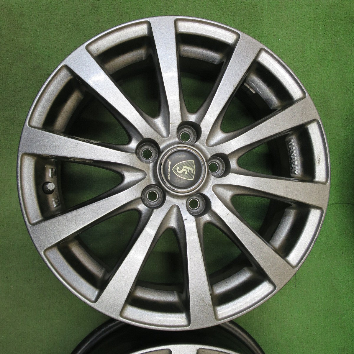 4本価格◎MANARAY SPORT 15インチ ホイール マナレイ スポーツ 15×5.5J PCD100/5H◎6090402NGホ