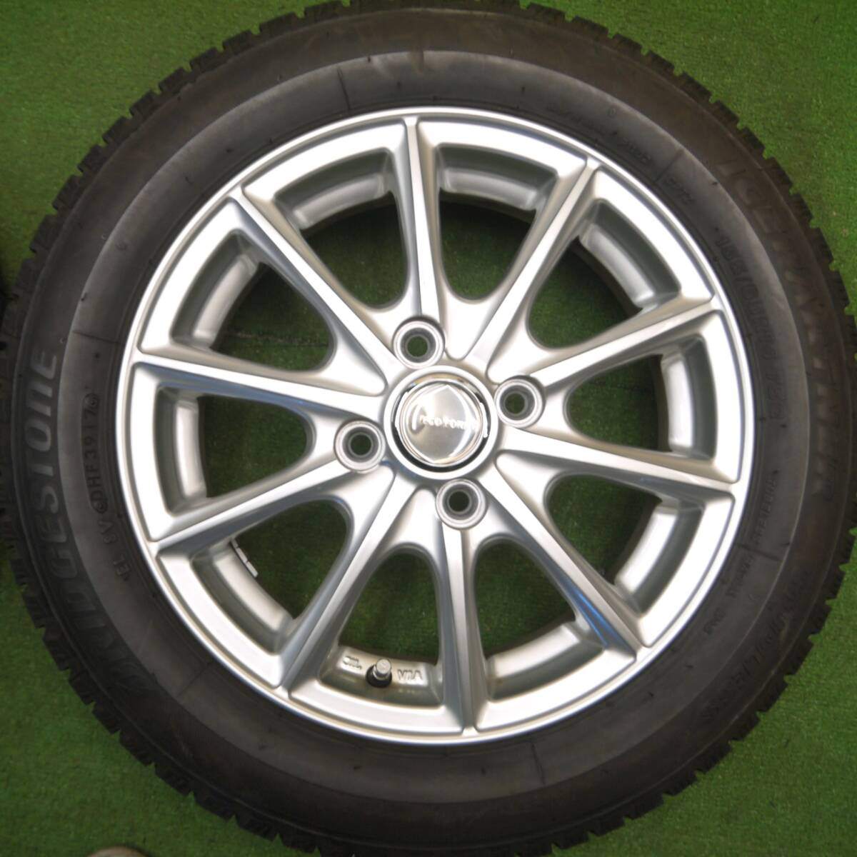 バリ溝！キレイ！8.5分★スタッドレス 155/65R14 ブリヂストン アイスパートナー ECO FORME エコフォルム 14インチ PCD100/4H★5011704Hス