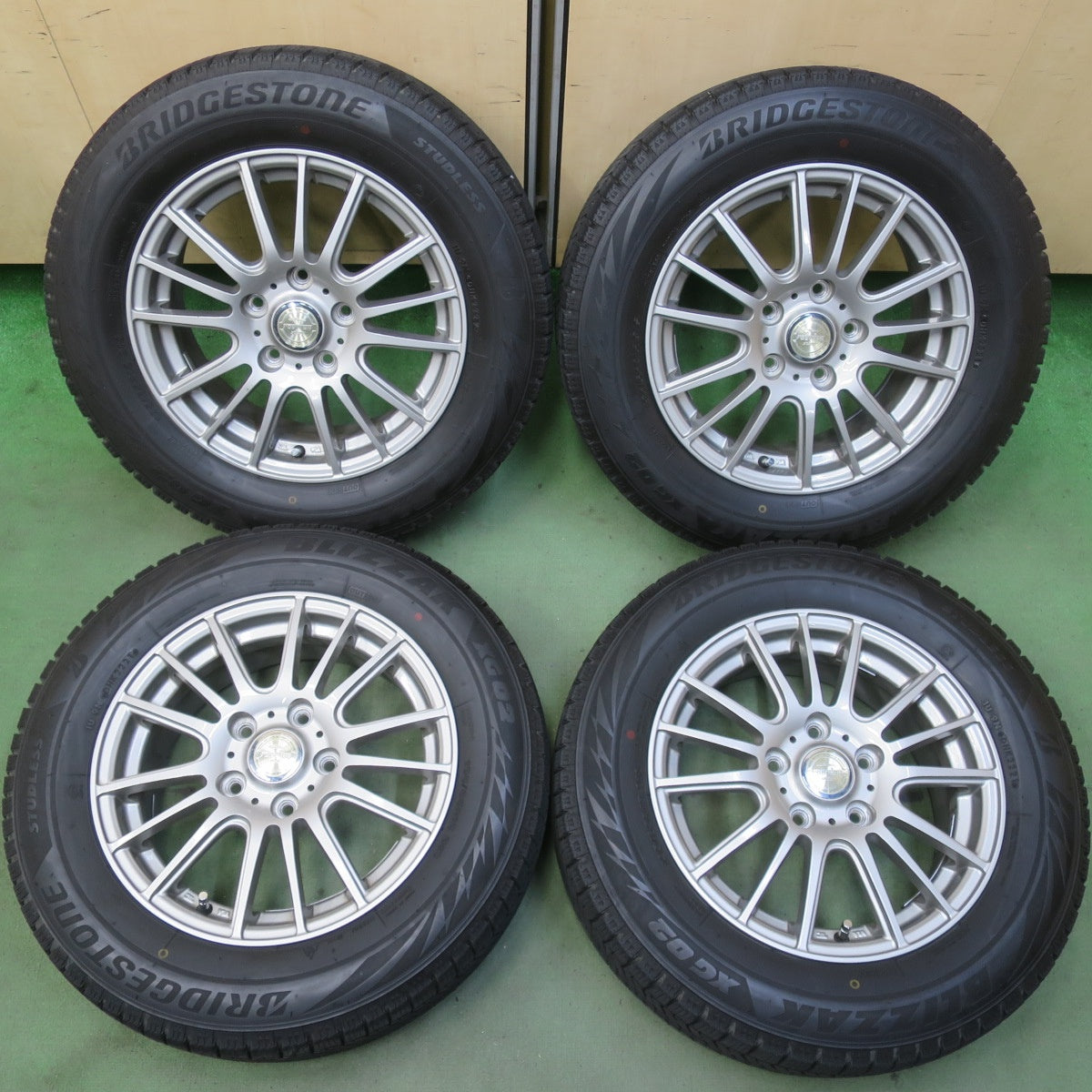 4本価格◎スタッドレス 195/65R15 ブリヂストン ブリザック XG02 ravrion selzer ラブリオン 15インチ PCD114.3/5H◎6101202イス