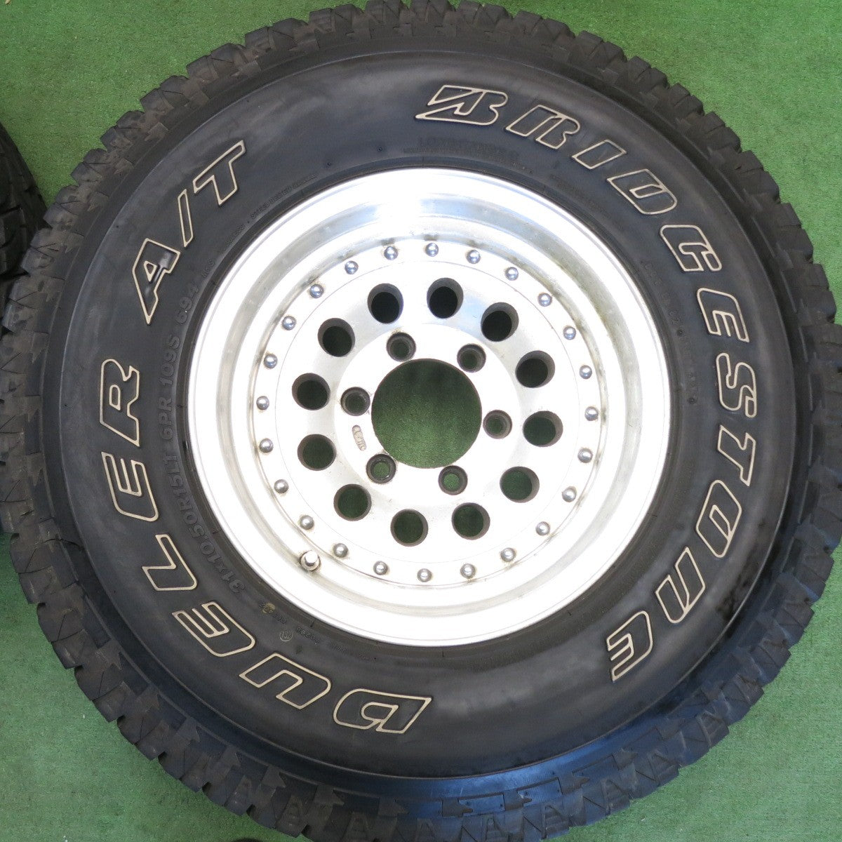 バリ溝！9.5分★31×10.50R15 LT 6PR ブリヂストン デューラー A/T 694 社外 アルミ レンコン ホイール 15インチ PCD139.7/6H★6051401HAノ