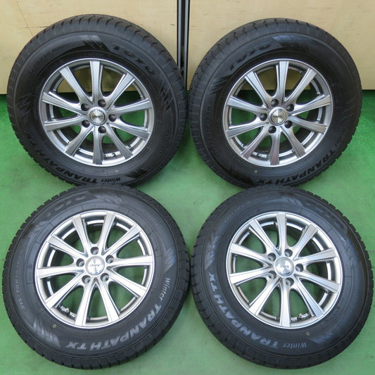 バリ溝！キレイ！9.5分★スタッドレス 215/70R16 トーヨー ウインター トランパス TX D.O.S. DOS 16インチ PCD114.3/5H★5031701イス