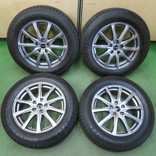バリ溝！22年！キレイ！9.5分★スタッドレス 215/60R17 ダンロップ ウインターマックス 03 Eurospeed MANARAY SPORT ユーロスピード マナレイ 17インチ PCD114.3/5H★6052706イス