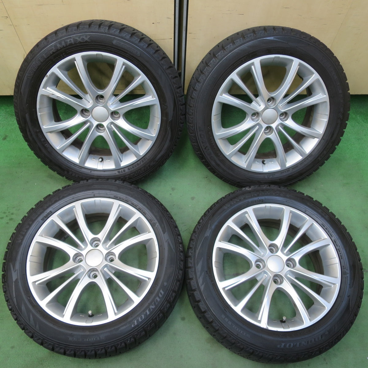 バリ溝！9.5分★プジョー 等 ATS CP Type 195/55R16 スタッドレス ダンロップ ウインターマックス WM02 CPタイプ 16インチ PCD108/4H★6021505IMス