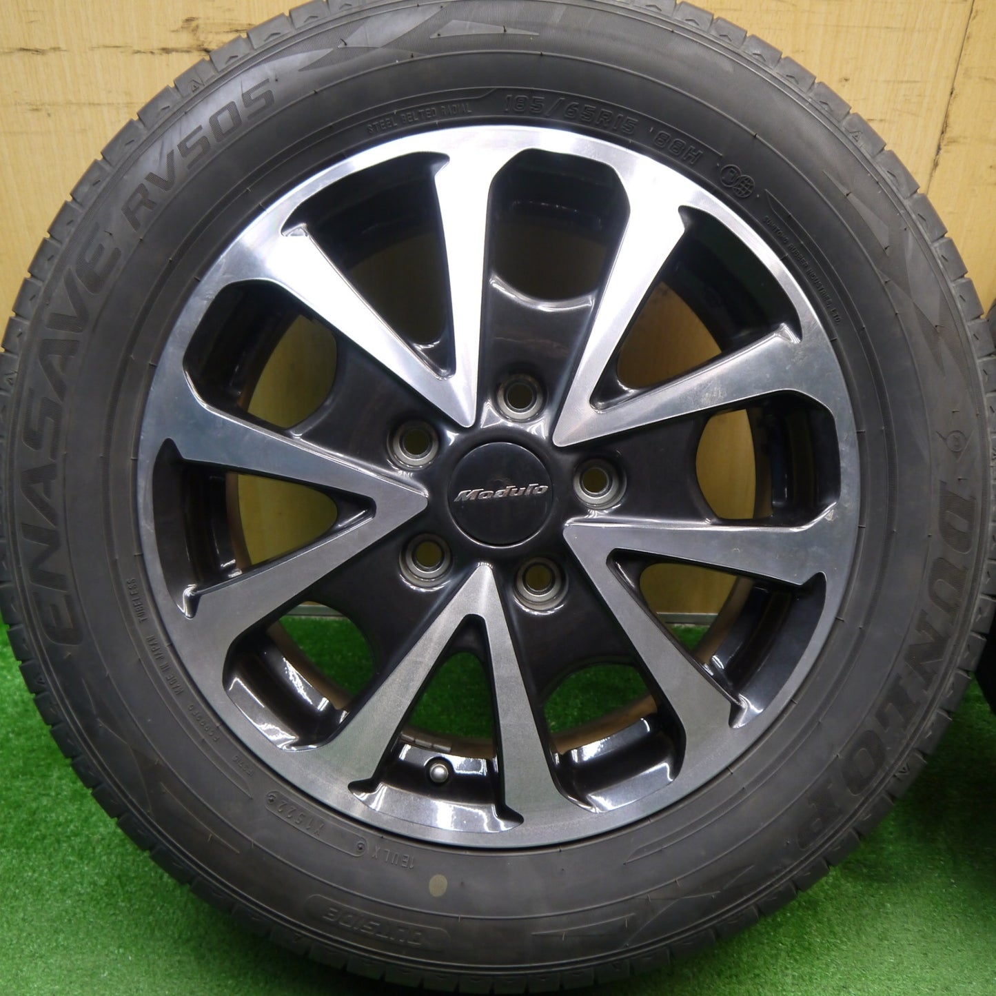 4本価格！22年★ホンダ フリード 純正 OP Modulo MG019 185/65R15 ダンロップ エナセーブ RV505 モデューロ 15インチ MG-019 PCD114.3/5H★5051901Hノ