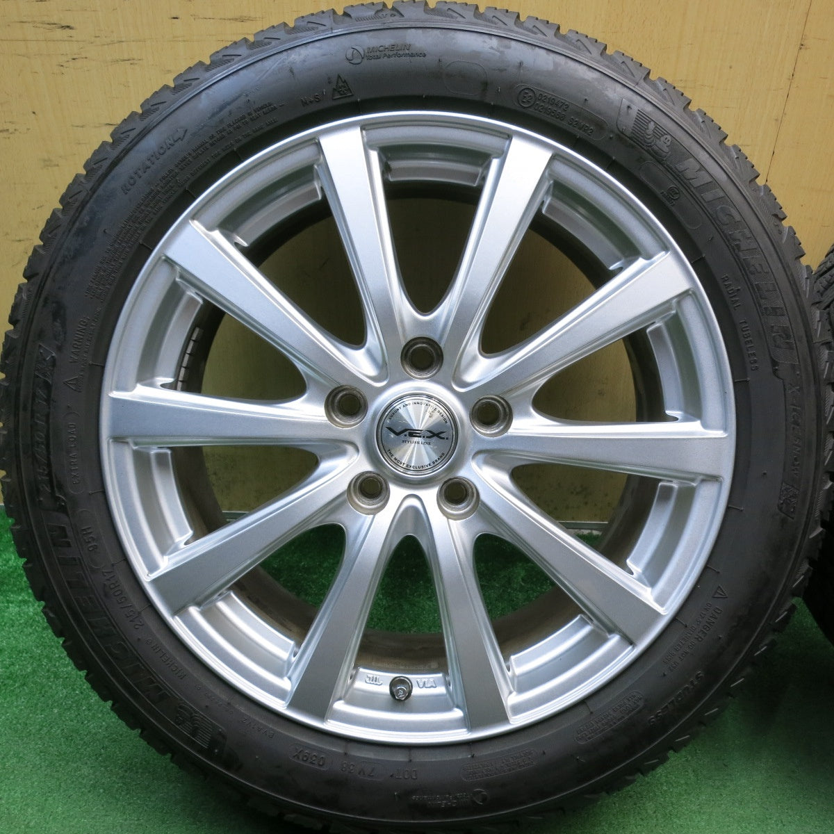 バリ溝！キレイ！9分◎スタッドレス 215/50R17 ミシュラン X-ICE SNOW V.E.X. VEX 社外 アルミ 17インチ PCD114.3/5H◎6091303HAス