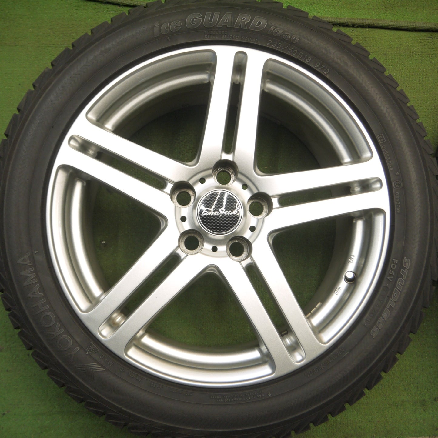 *送料無料* キレイ★レクサス LS 等 235/50R18 スタッドレス ヨコハマ アイスガード iG30 EuroSpeed ユーロスピード PCD120/5H★4040210Hス