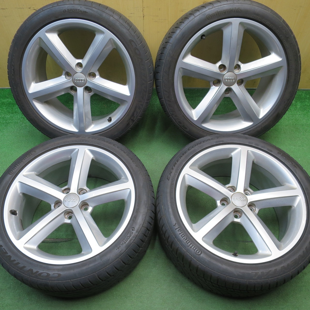 4本価格★アウディ A4 純正 245/40R18 コンチネンタル エクストリームコンタクト DWS06 18インチ PCD112/5H★6042802NJノ