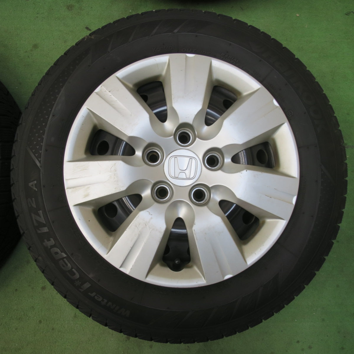 4本価格★ホンダ ステップワゴン 純正 スチール 195/65R15 スタッドレス ハンコック ウインター アイセプト IZ2A 15インチ PCD114.3/5H★6021012イス