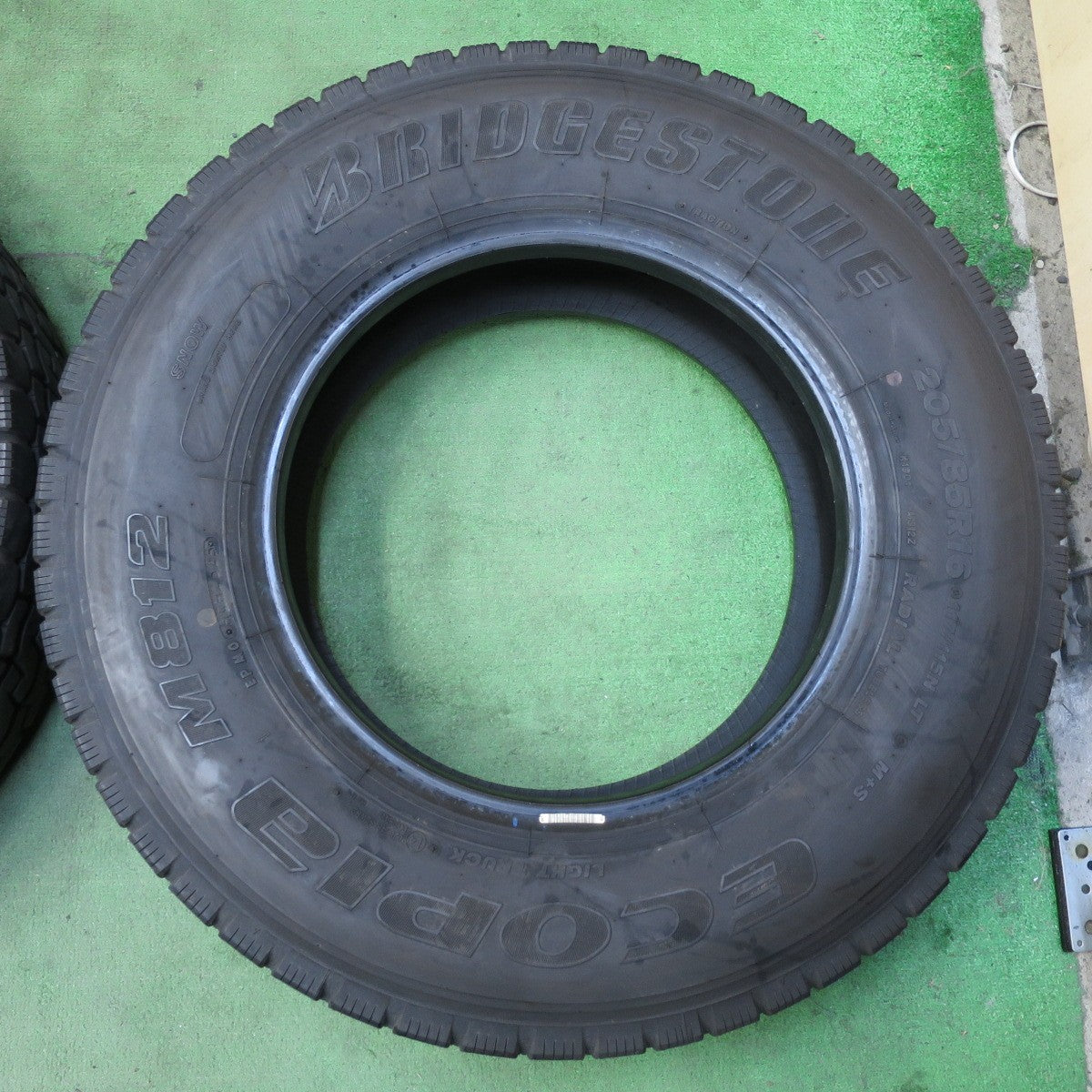 バリ溝！25年！9分！6本★トラック タイヤ 205/85R16 117/115N ブリヂストン エコピア M812 ミックス オールシーズン 16インチ★5101006イスタ