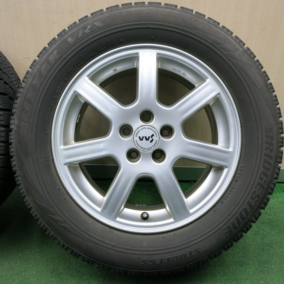 *送料無料* キレイ★スバル フォレスター 純正 OP SAA ENKEI 215/60R16 スタッドレス ブリヂストン ブリザック VRX PCD100/5H★4051811NJス
