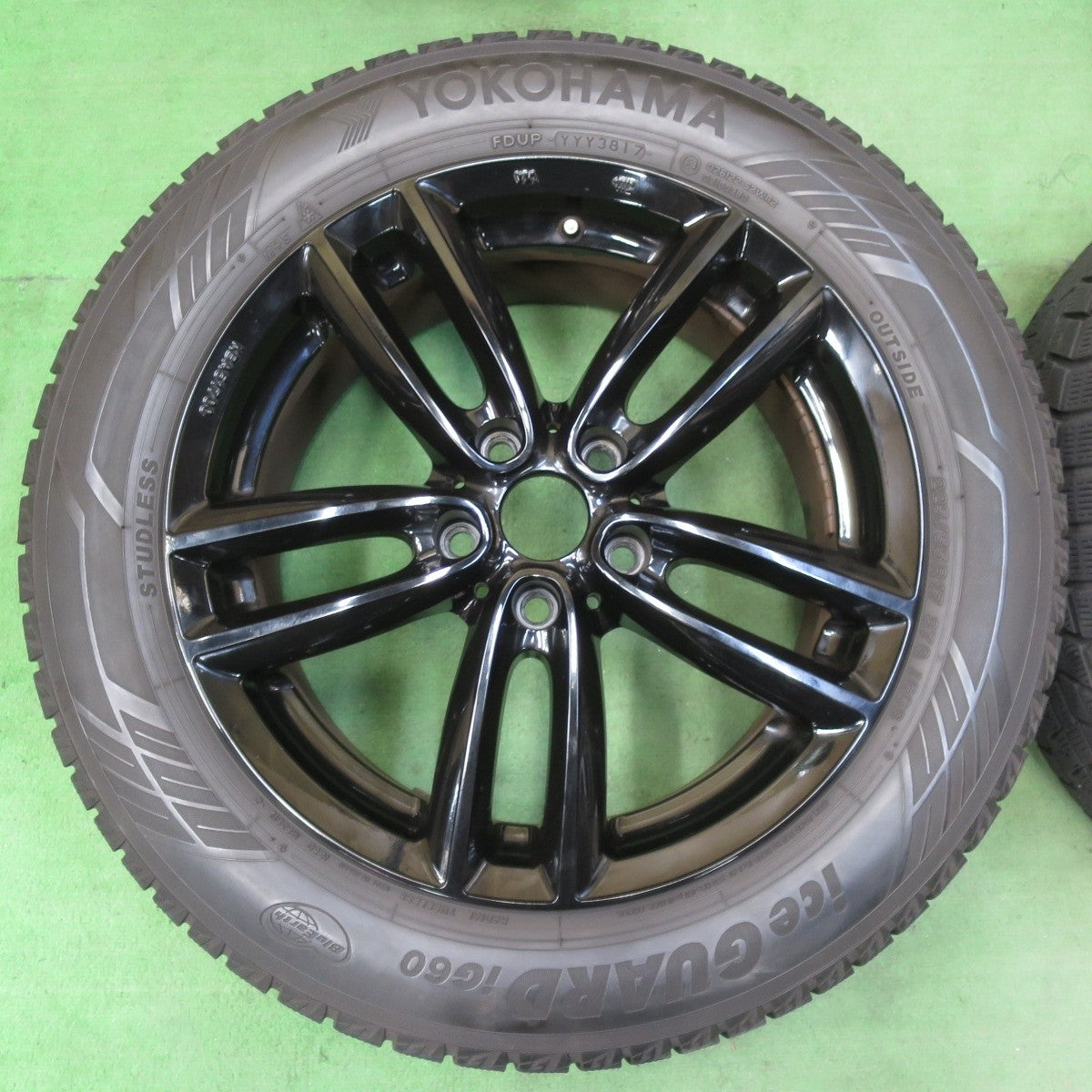 キレイ★BMW 等 MAK オクスフォード 225/55R17 スタッドレス ヨコハマ アイスガード iG60 17インチ PCD112/5H★5032404イス