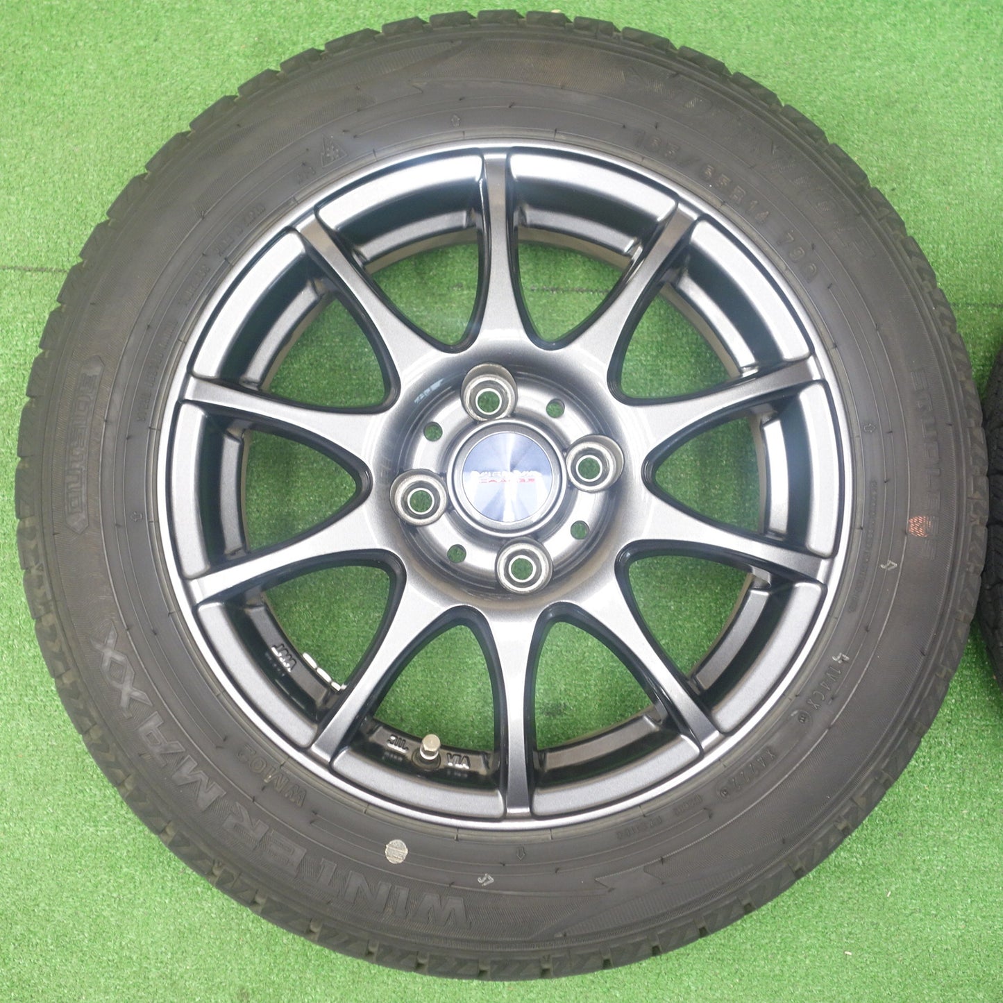 バリ溝！22年！9.5分★スタッドレス 165/65R14 ダンロップ ウインターマックス WM02 VELVA CHARGE ヴェルヴァ 14インチ PCD100/4H★6022703KTス