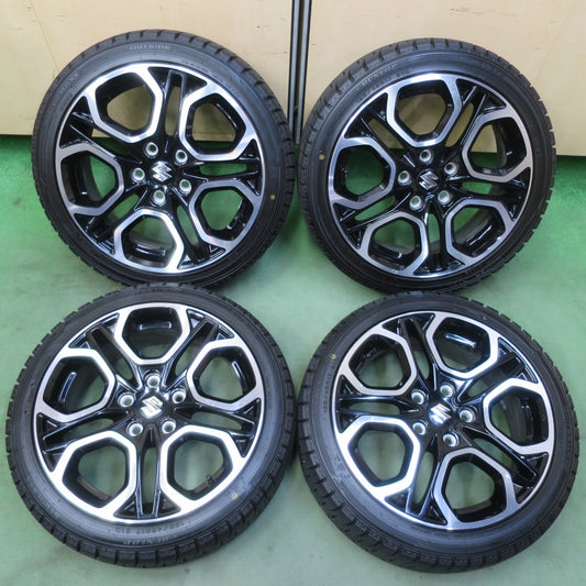 バリ溝！24年！ほぼ10分★スズキ ZC33 スイフト スポーツ 純正 195/45R17 スタッドレス ダンロップ ウインターマックス WM02 17インチ PCD114.3/5H★6051204イス