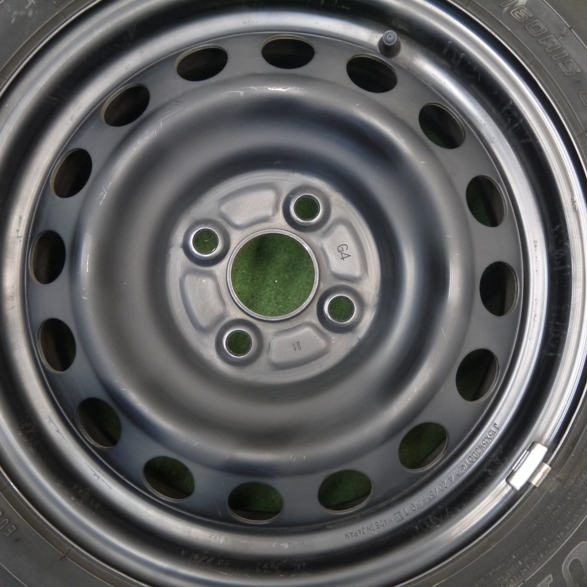 キレイ！1本◎トヨタ NHP10 アクア S スタイルブラック 純正 スチール 185/60R15 ダンロップ エナセーブ EC300+ 15インチ PCD100/4H◎6091401Hノ