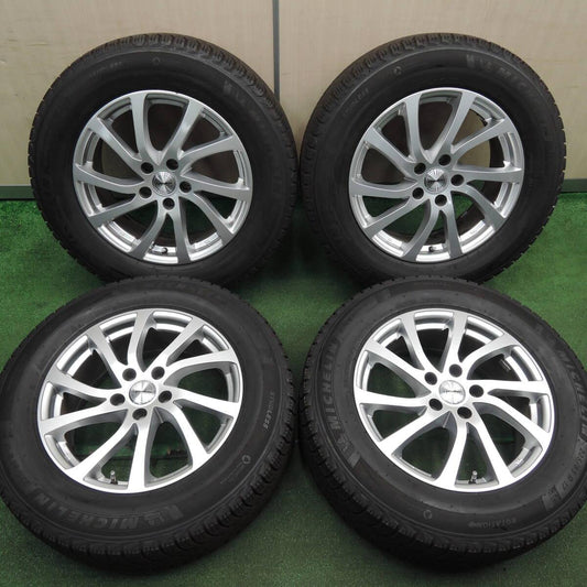 バリ溝！21年！キレイ！9.5分以上★スタッドレス 225/65R17 ミシュラン X-ICE SNOW SUV epsdon PCD114.3/5H★4011317HAス