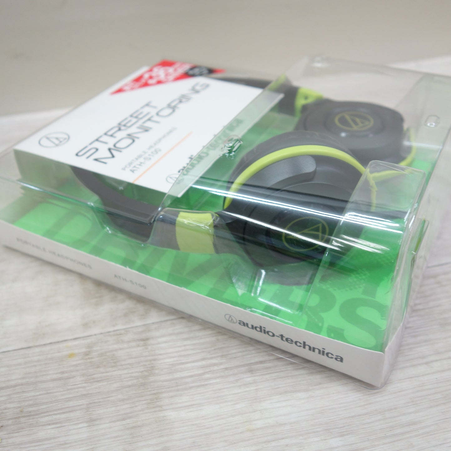 [送料無料] 未使用☆audio-technica ヘッドフォン ATH-S100 有線 ヘッドホン オーディオテクニカ BGR 黒 緑 ブラックグリーン☆