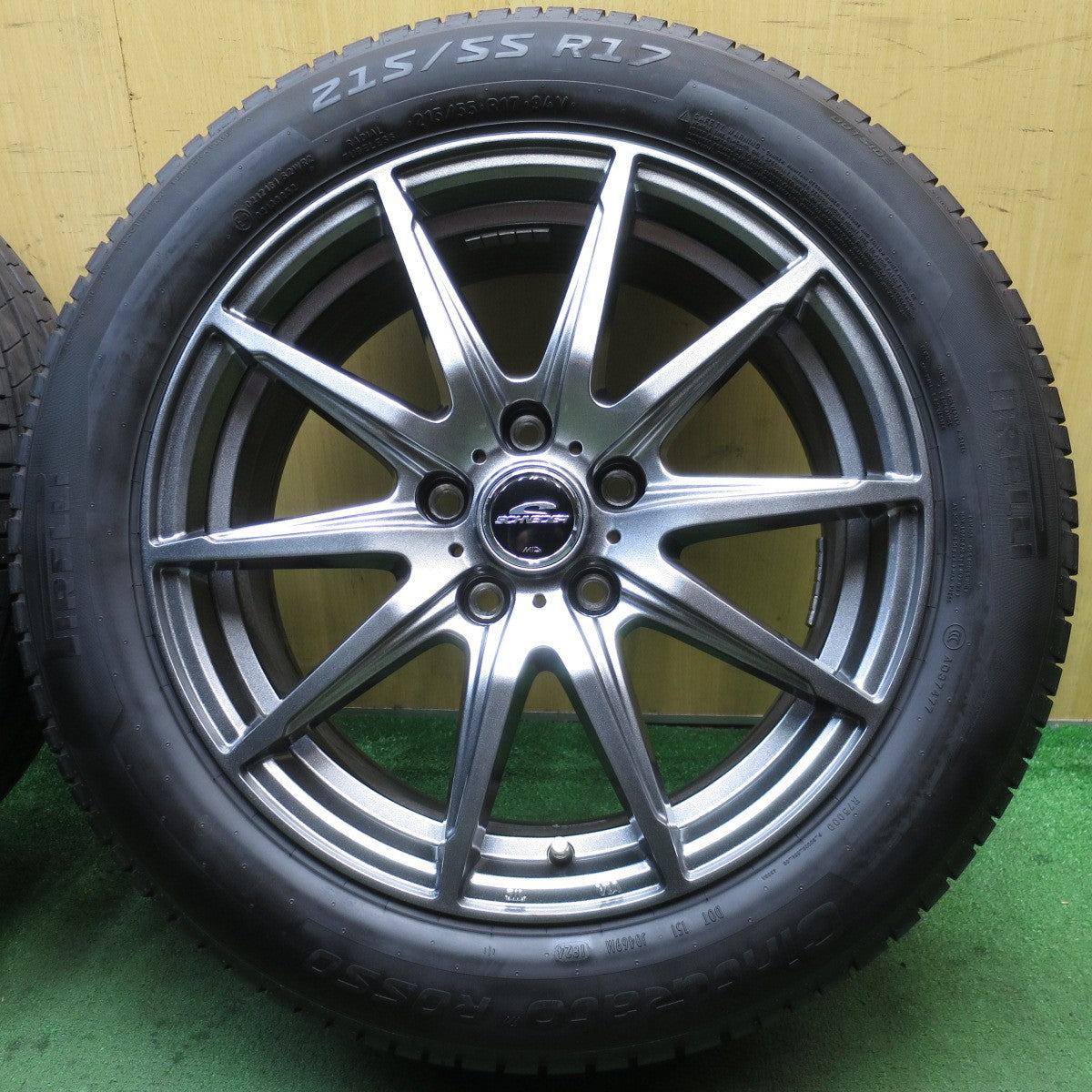 バリ溝！24年！キレイ！9分！2本★215/55R17 ピレリ Cinturato ROSSO SCHNEIDER MiD シュナイダー 17インチ PCD114.3/5H★5080808NJノ