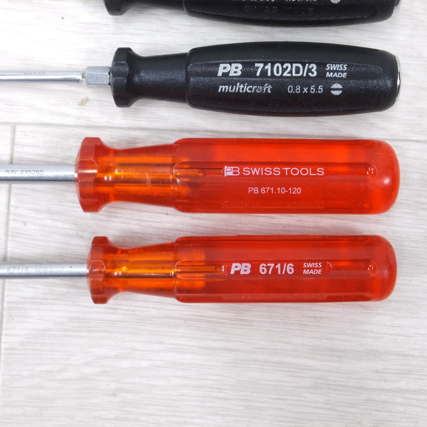 [送料無料] 8点セット◆スイスツールズ 貫通 プラス ドライバー PB7193D  マイナス ドライバー PB7102D  クリップ クランプ PB671/6 工具◆