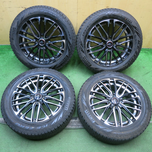 バリ溝！22年！9分★LEONIS SK 195/60R16 スタッドレス ピレリ アイスゼロ アシンメトリコ レオニス 16インチ PCD100/4H★5092108HAス