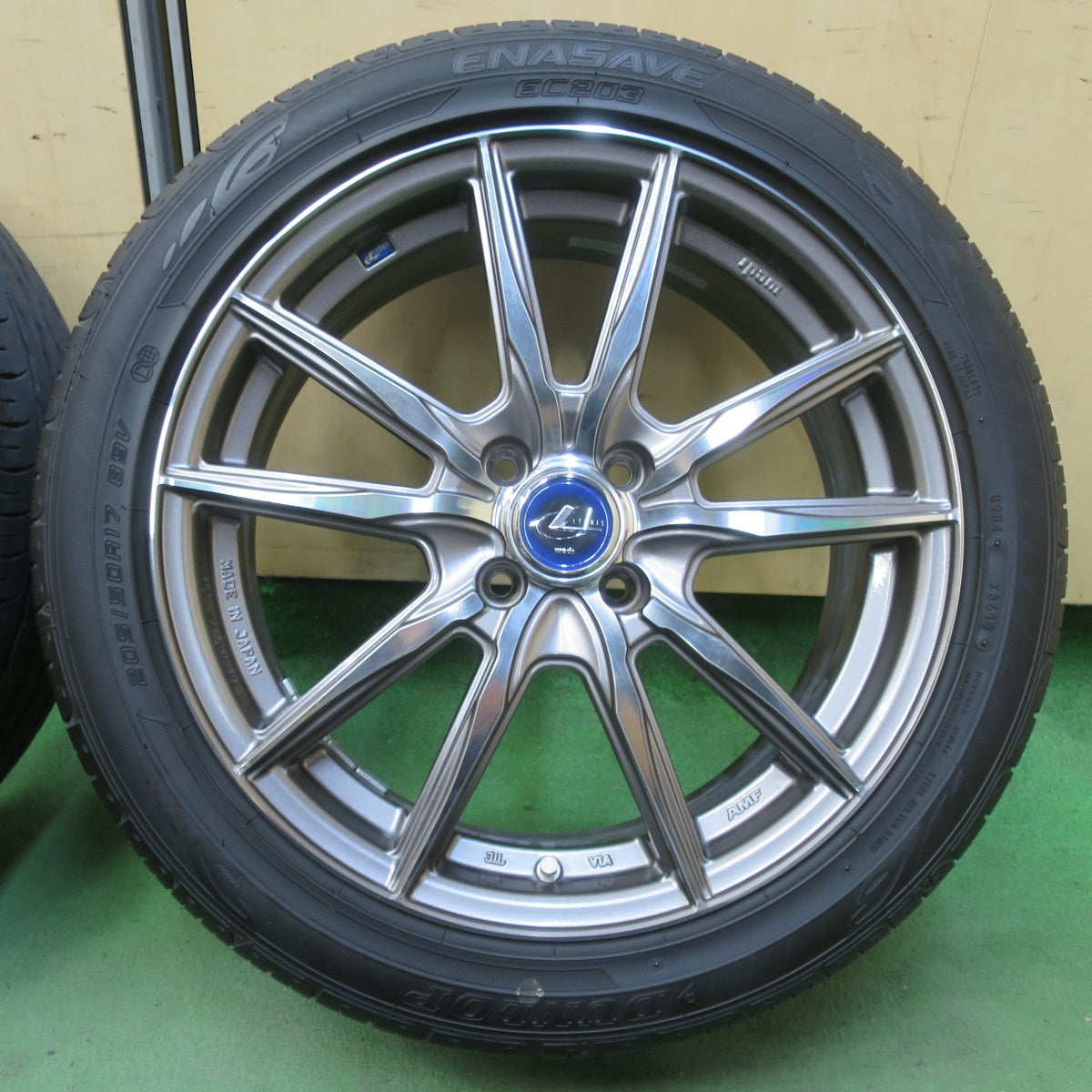 キレイ★LEONIS NAVIA 04 AMF 205/50R17 ダンロップ エナセーブ EC203 レオニス ナヴィア 17インチ PCD100/4H★6040903イノ