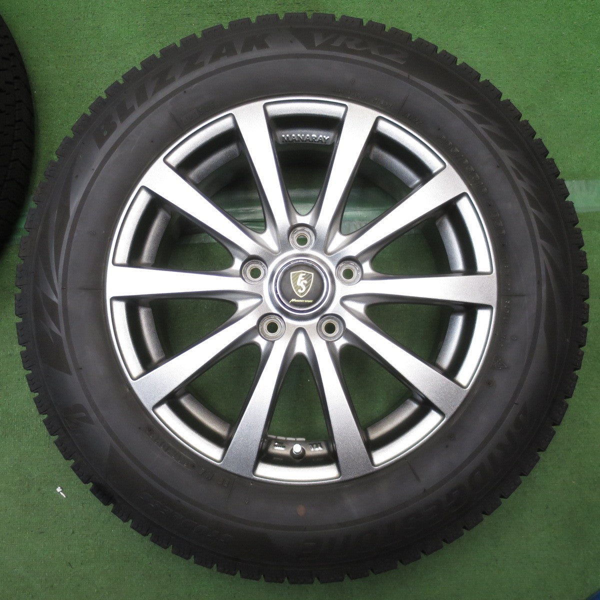 バリ溝！22年！キレイ！9分◎スタッドレス 205/65R16 ブリヂストン ブリザック VRX2 MANARAY SPORT マナレイ スポーツ 16インチ PCD114.3/5H◎6092903NJス