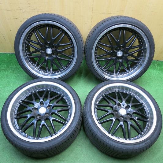 バリ溝！25年！9分★245/35R20 マクセン ターボ プロ HP DESIGN Nero HPデザイン ネロ 20インチ PCD114.3/5H★6050308HAノ