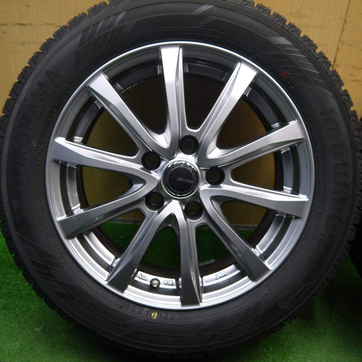 バリ溝 23年 綺麗 ほぼ10分★スタッドレス 205/55R16 ヨコハマ アイスガード iG60 MiLLOUS ミルアス PCD114.3/5H★5031802Hス