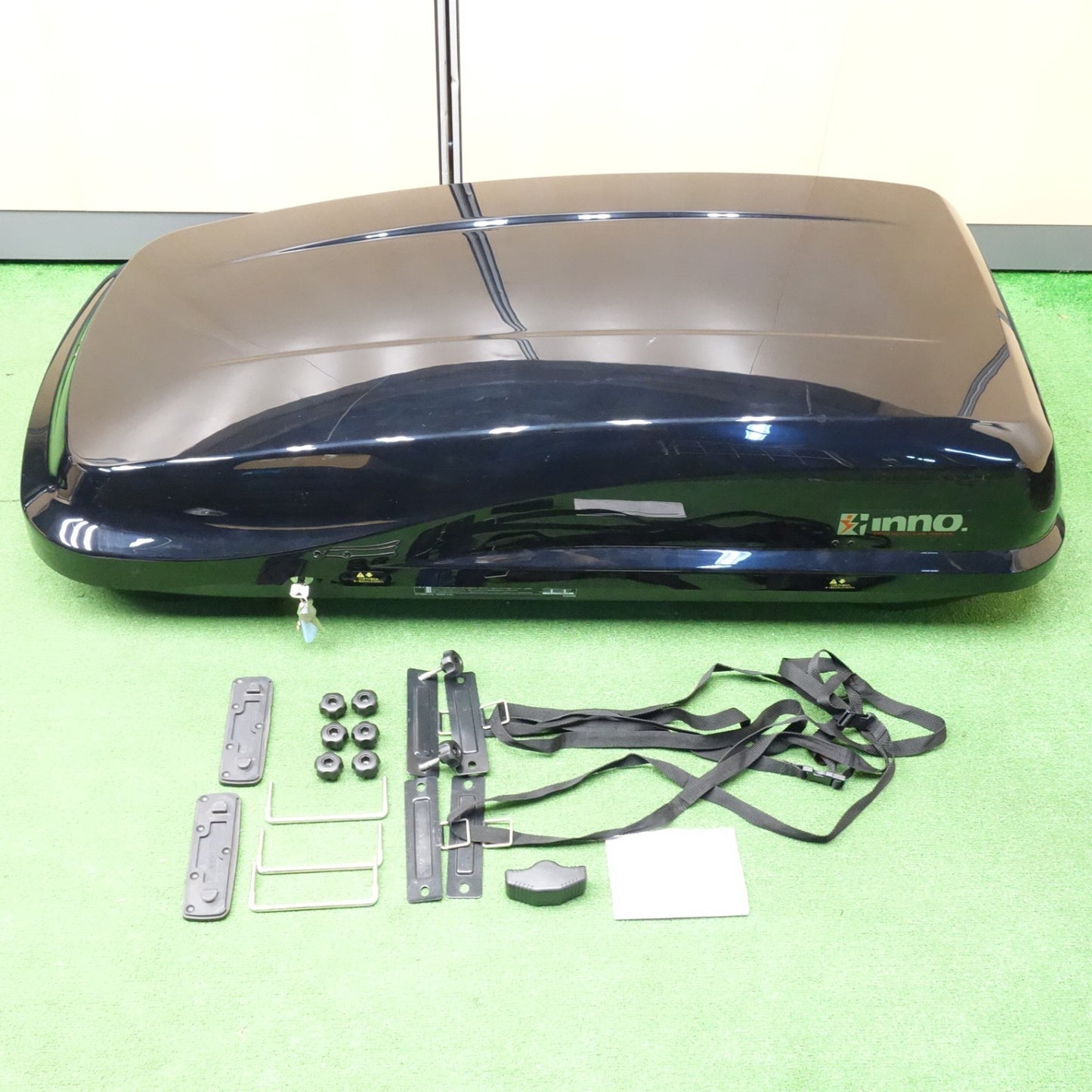 【愛知発 直接引取限定】付属品付き！鍵付き◆inno. Carmate リッジ トランク BRW240 ルーフボックス 最大積載量 50kg イノー カーメイト ブラック 黒◆