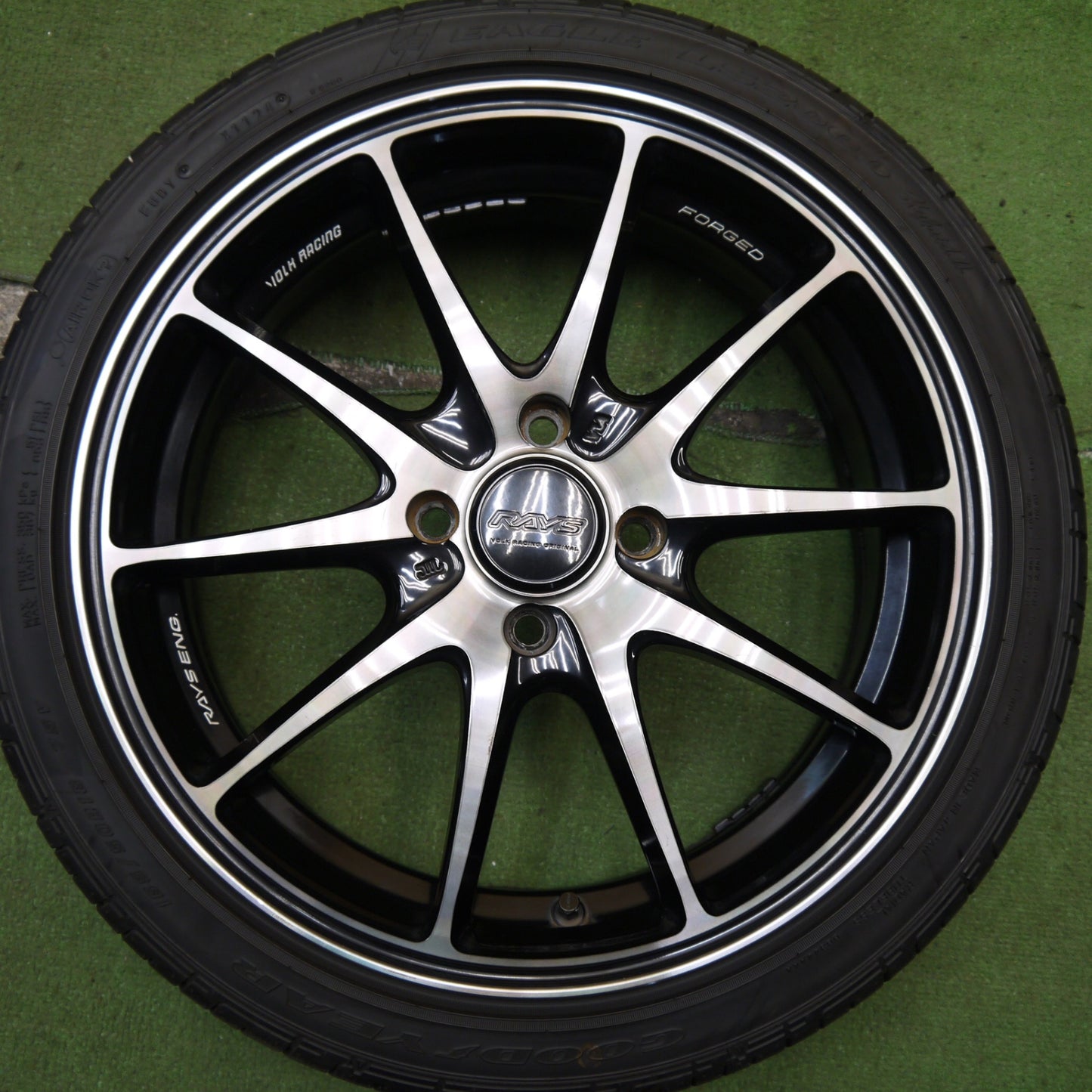 バリ溝！24年！キレイ！9.5分★RAYS VR G25 165/50R16 グッドイヤー イーグル LS2000 hybrid2 レイズ 16インチ 軽自動車 軽 サイズ PCD100/4H★5080503Hノ